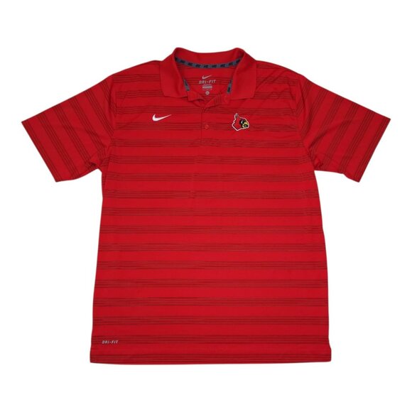Nike Dri-Fit Red Striped Polo Shirt St Louis Cardinals  XL Mens - Picture 1 of 11